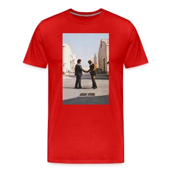 Pink Floyd Wish You Were Here Album Cover - Männer Premium Bio T-Shirt - Rot - Vorne - Damien (186cm)