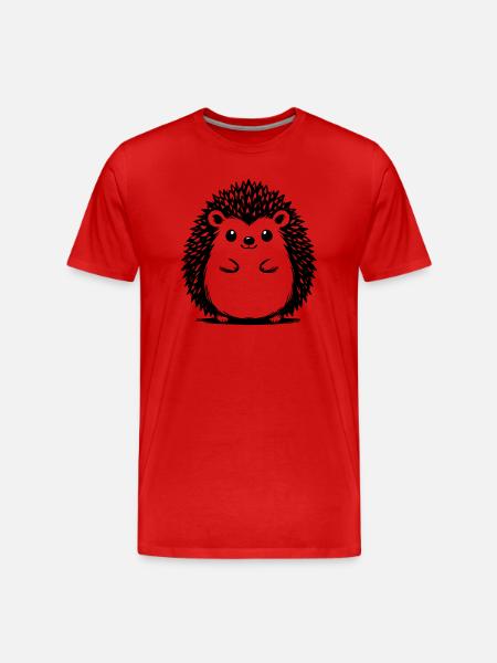 Igel - Männer Premium Bio T-Shirt - Rot