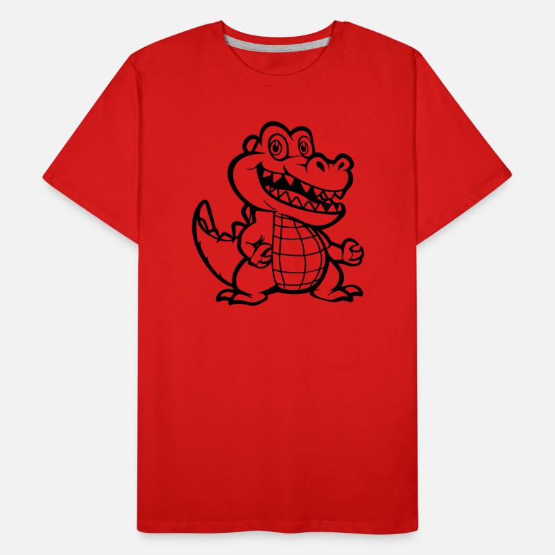 krokodil tier comic Männer Premium Bio T-Shirt