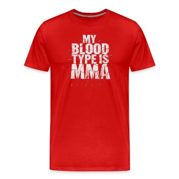 MMA power in everyday life - Men's Premium Organic T-Shirt - red - Front - Damien (186cm)