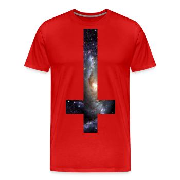 Kreuz - Männer Premium Bio T-Shirt - Rot - Vorne - Damien (186cm)