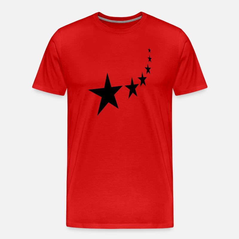sternschnuppe - Männer Premium Bio T-Shirt - Rot