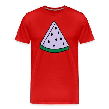 watermelon - Men's Premium Organic T-Shirt - red - Front - Damien (186cm)
