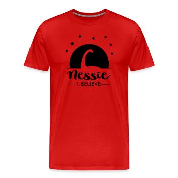 2541614 130235075 Nessie - Männer Premium Bio T-Shirt - Rot - Vorne - Damien (186cm)