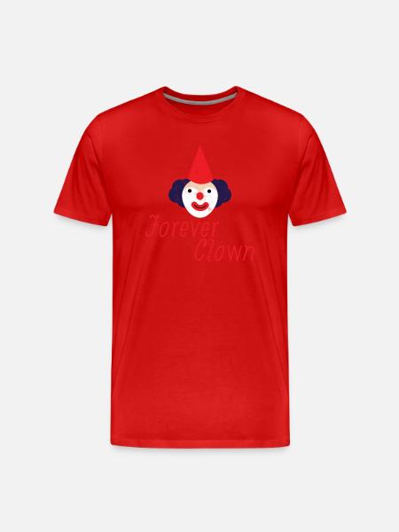 Clown: Forever Clown - Gift - Men's Premium Organic T-Shirt - red