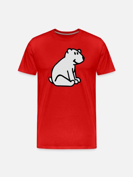 Polar bear - Men's Premium Organic T-Shirt - red