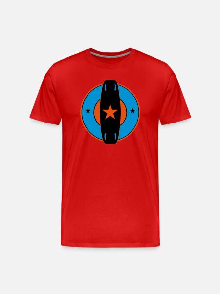 boarder_vec_3 de - Männer Premium Bio T-Shirt - Rot