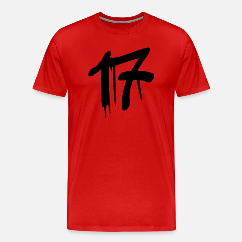 17 - Männer Premium Bio T-Shirt - Rot
