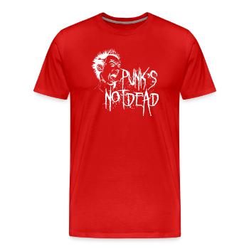 Punk's not dead - Men's Premium Organic T-Shirt - red - Front - Damien (186cm)