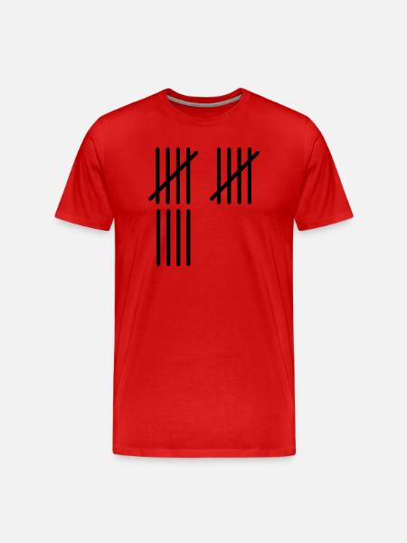 14 Stripes - Männer Premium Bio T-Shirt - Rot