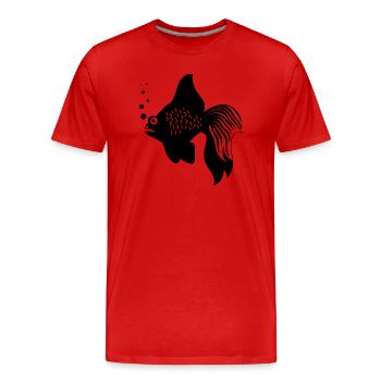 Fisch Aquarium Meerestier Klima Umweltschutz - Männer Premium Bio T-Shirt - Rot - Vorne - Damien (186cm)
