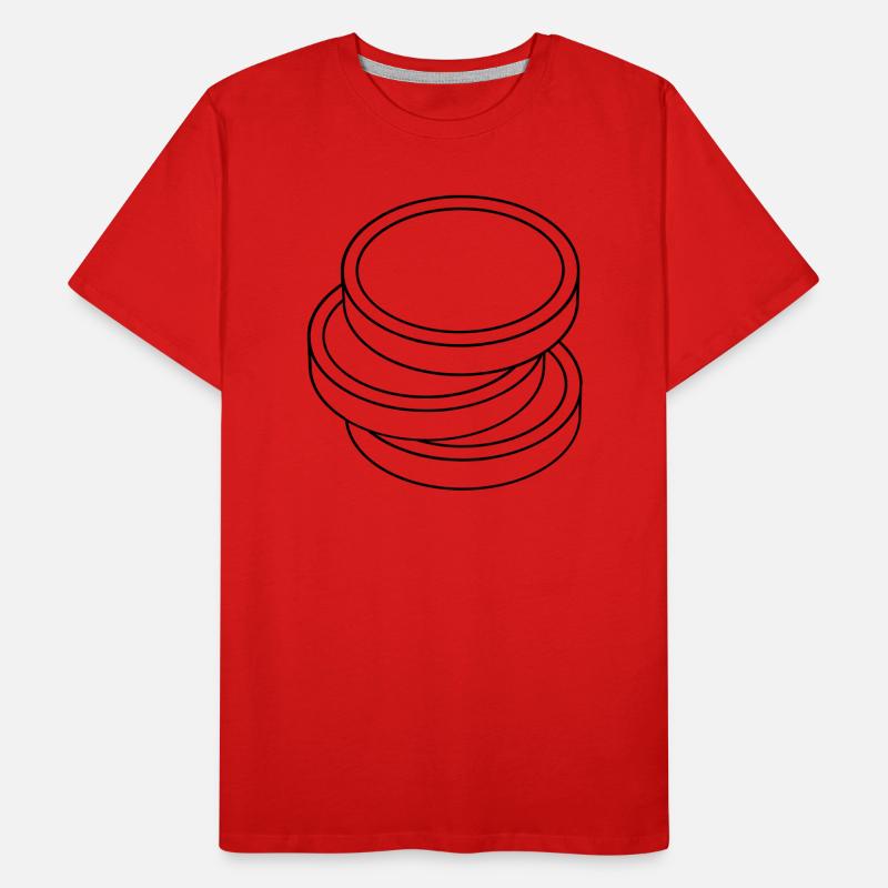 three coins in a stack Men's Premium Organic T-Shirt