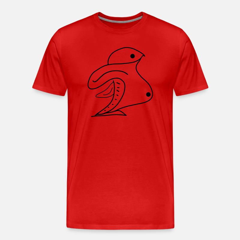 Pinguin - Männer Premium Bio T-Shirt - Rot