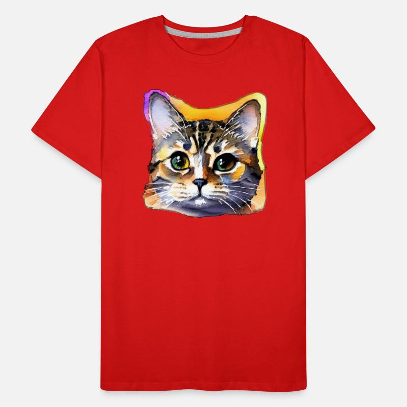 Face de chat 4 T-shirt bio Premium Homme