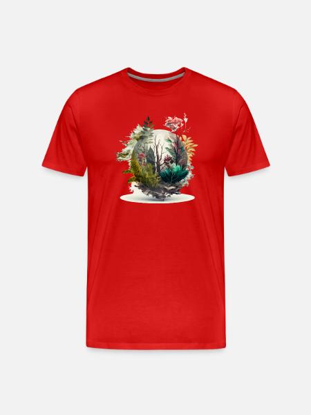Der Miniaturwald - Männer Premium Bio T-Shirt - Rot