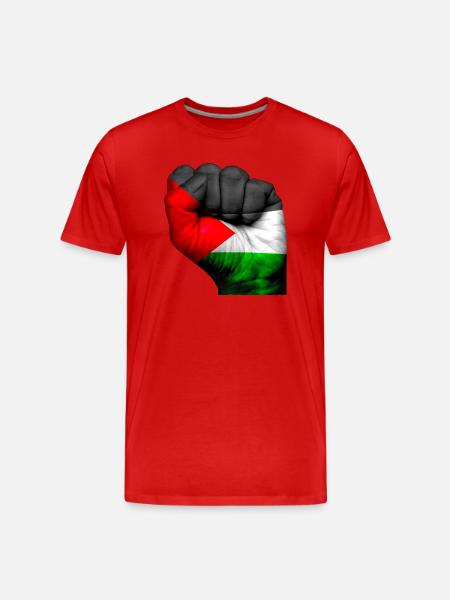 Puño Palestina - Camiseta orgánica premium hombre - rojo