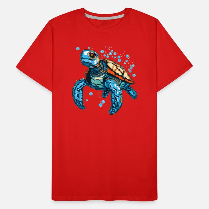Turtle est composé de pixels T-shirt bio Premium Homme