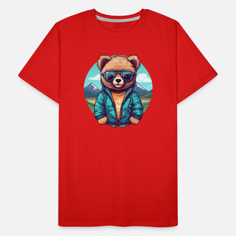 Cooler Bär Männer Premium Bio T-Shirt