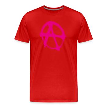 A - Men's Premium Organic T-Shirt - red - Front - Damien (186cm)
