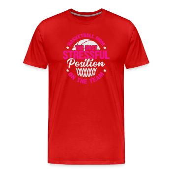 Basketball-Mutter-Mutter-Geschenk - Männer Premium Bio T-Shirt - Rot - Vorne - Damien (186cm)