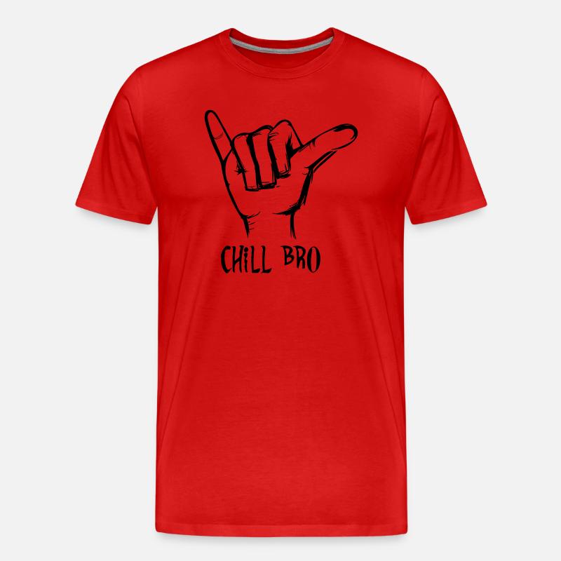 chill Bruder - Männer Premium Bio T-Shirt - Rot