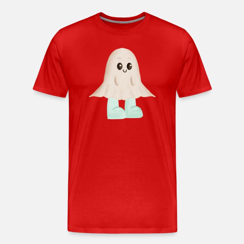 Kleines Gespenst in Stiefeln - Männer Premium Bio T-Shirt - Rot