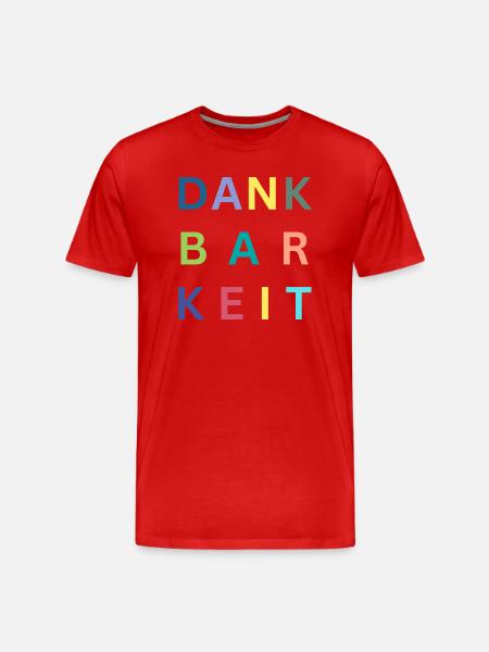 Dankbarkeit - Männer Premium Bio T-Shirt - Rot