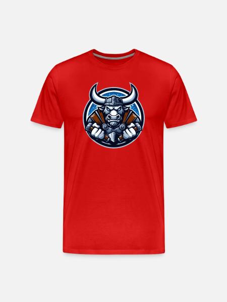 Wikinger Blaues Füllhorn - Männer Premium Bio T-Shirt - Rot