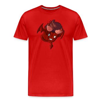 Devil Cupcake - Männer Premium Bio T-Shirt - Rot - Vorne - Damien (186cm)