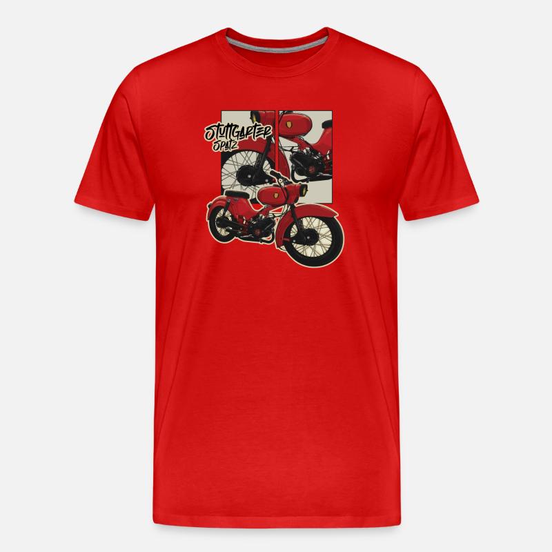 Spatz (rot) // Illustration - Männer Premium Bio T-Shirt - Rot