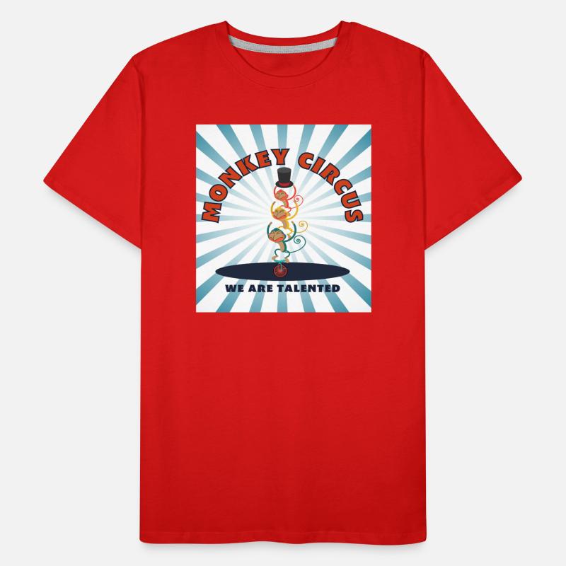Monkey Circus - bleu blanc T-shirt bio Premium Homme