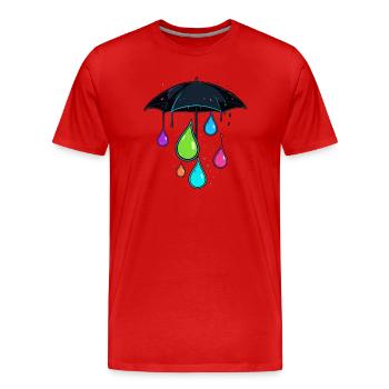 Colorful umbrella - Men's Premium Organic T-Shirt - red - Front - Damien (186cm)