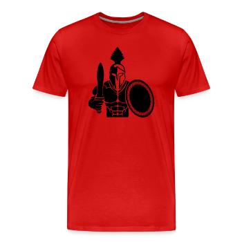 Spartiate 01 - T-shirt bio Premium Homme - rouge - Devant - Damien (186cm)
