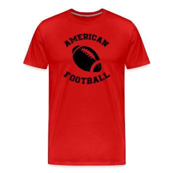 Football américain - T-shirt bio Premium Homme - rouge - Devant - Damien (186cm)