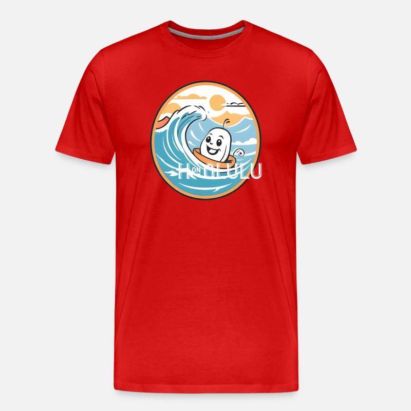 Honolulu Hawaii USA Geschenk Geschenkidee - Männer Premium Bio T-Shirt - Rot