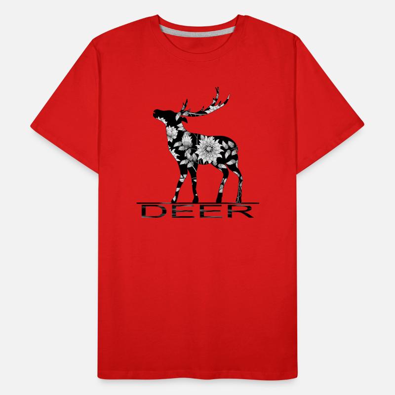Hirsch Männer Premium Bio T-Shirt