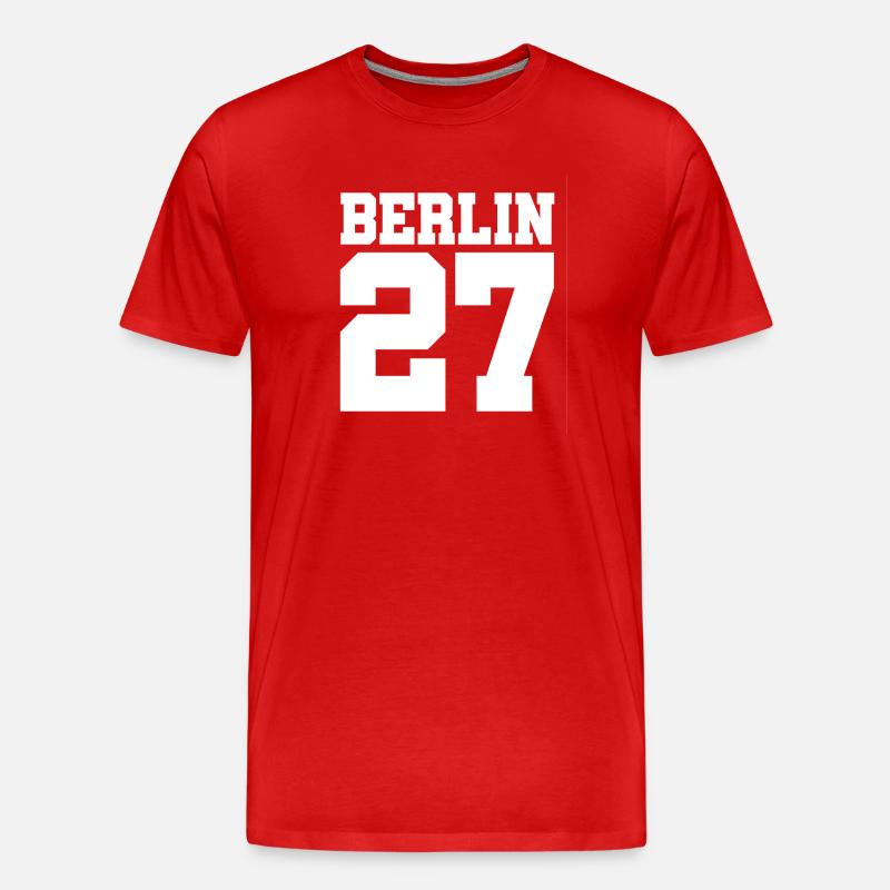 Berlin 27 - Bezirk - Postleitzahl - Geschenkidee - Männer Premium Bio T-Shirt - Rot