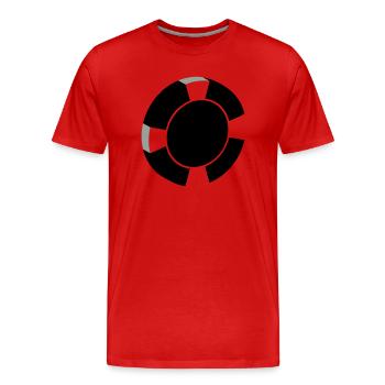 Poker Poker-Chip - Männer Premium Bio T-Shirt - Rot - Vorne - Damien (186cm)