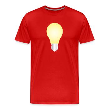 ampoule - T-shirt bio Premium Homme - rouge - Devant - Damien (186cm)