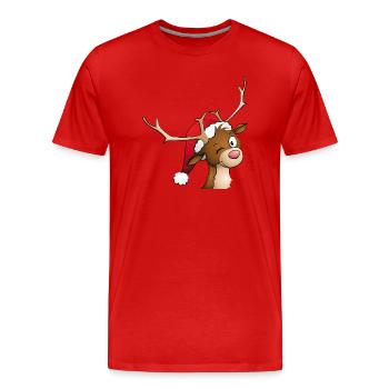 Sans tache - T-shirt bio Premium Homme - rouge - Devant - Damien (186cm)
