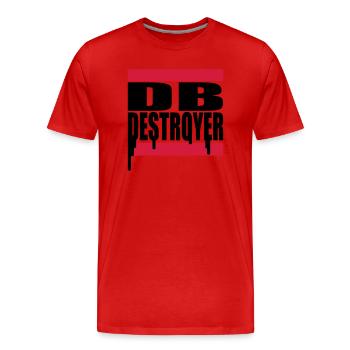 db_2f_2 - Männer Premium Bio T-Shirt - Rot - Vorne - Damien (186cm)