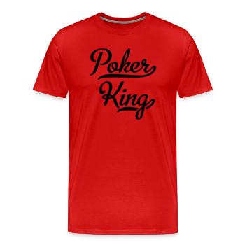 Poker - T-shirt bio Premium Homme - rouge - Devant - Damien (186cm)