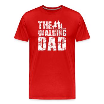 The Walking Dad - Männer Premium Bio T-Shirt - Rot - Vorne - Damien (186cm)