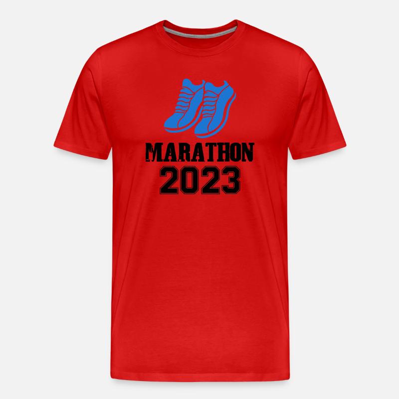 Marathon 2023 - Männer Premium Bio T-Shirt - Rot