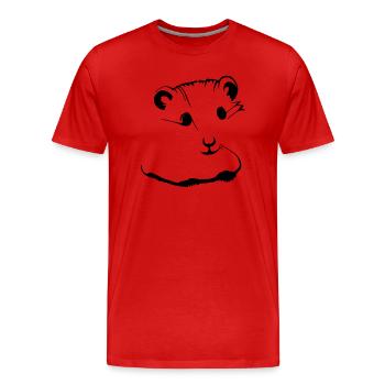 Hamster süß Tier Nagetier Tiere Haustier Vektor 3 - Männer Premium Bio T-Shirt - Rot - Vorne - Damien (186cm)