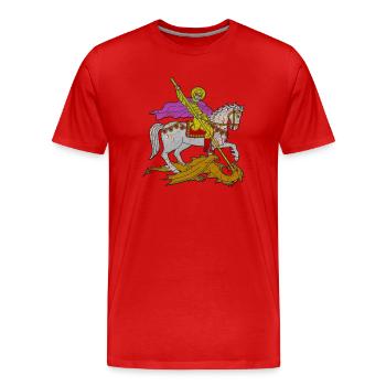 Michael Erzengel Heiliger Christlicher Engel Heiliger Heiliger Snkt - Männer Premium Bio T-Shirt - Rot - Vorne - Damien (186cm)
