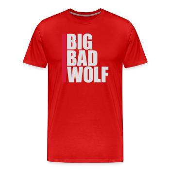 big bad wolf quote - Men's Premium Organic T-Shirt - red - Front - Damien (186cm)