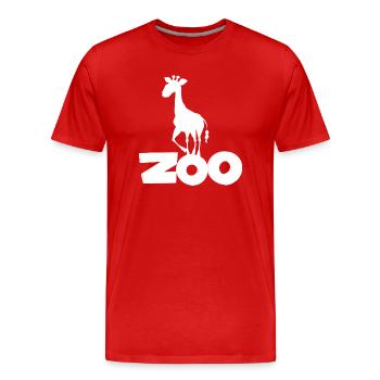 Safari Zoo Animal Safari Zoo - T-shirt bio Premium Homme - rouge - Devant - Damien (186cm)