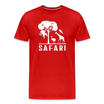 Safari Zoo Animal Safari Zoo - T-shirt bio Premium Homme - rouge - Devant - Damien (186cm)
