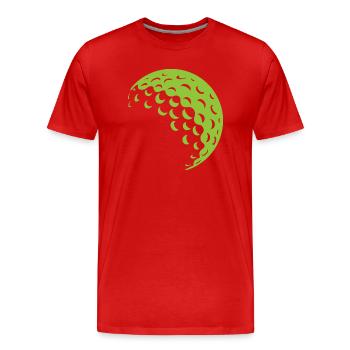 Golf ball - Men's Premium Organic T-Shirt - red - Front - Damien (186cm)